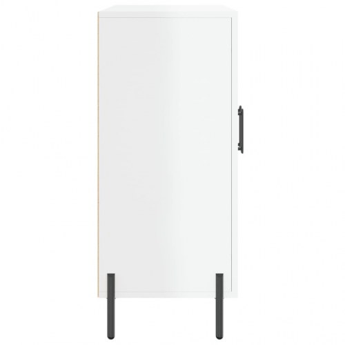 Skab 90x34x80 cm konstrueret træ hvid højglans