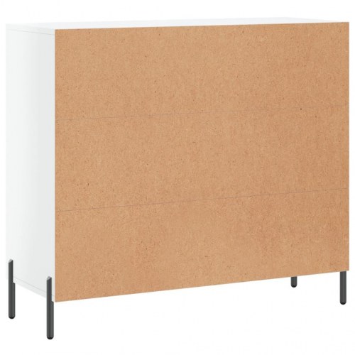 Skab 90x34x80 cm konstrueret træ hvid højglans