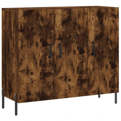 Skab 90x34x80 cm konstrueret træ røget egetræsfarve