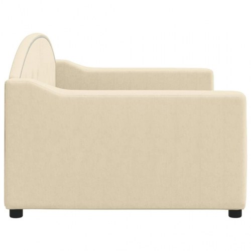 Daybed 90x200 cm i stof - cremefarvet sovesofa