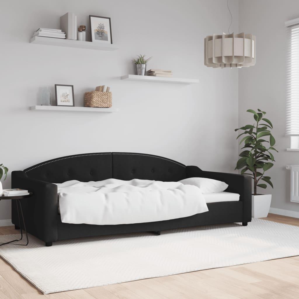 Daybed Stof Sort - uden madras / 100 x 200 cm