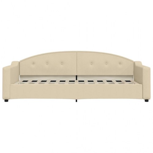 Daybed 80x200 cm i stof - cremefarvet sovesofa