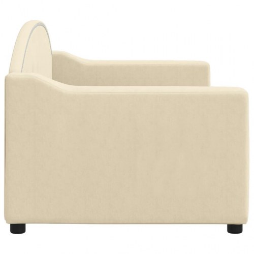Daybed 80x200 cm i stof - cremefarvet sovesofa
