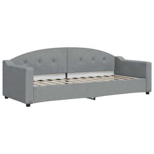Daybed 80×200 cm i stof - lysegrå sengeramme/sovesofa
