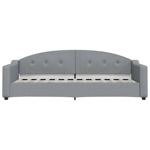 Daybed 80×200 cm i stof - lysegrå sengeramme/sovesofa