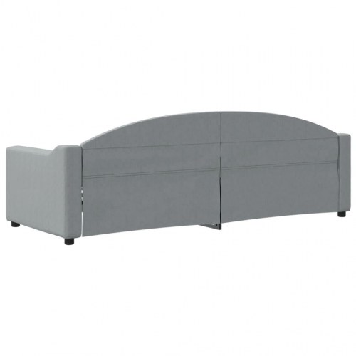 Daybed 80×200 cm i stof - lysegrå sengeramme/sovesofa