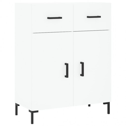 Højskab i hvidt konstrueret træ 69,5 × 34 × 180 cm - med metalfødder