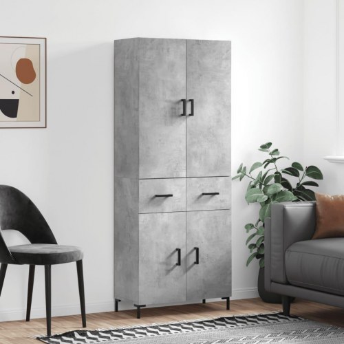 Højskab 69,5×34×180 cm i konstrueret træ - betongrå