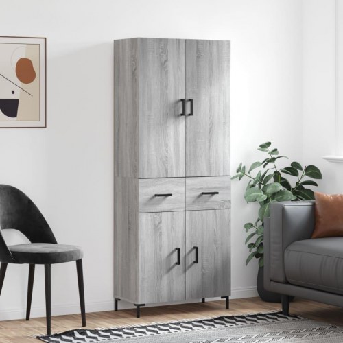 Højskab 69,5×34×180 cm i konstrueret træ - grå sonoma-eg
