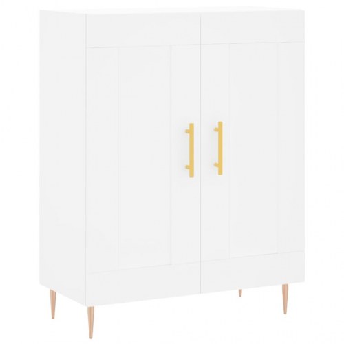 Højskab 69,5 × 34 × 180 cm i hvidt konstrueret træ med glaslåger