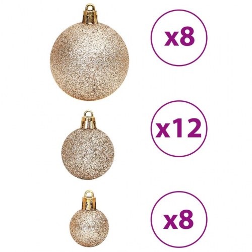 Julekugler 100 stk. 3 / 4 / 6 cm champagnefarvet og brun