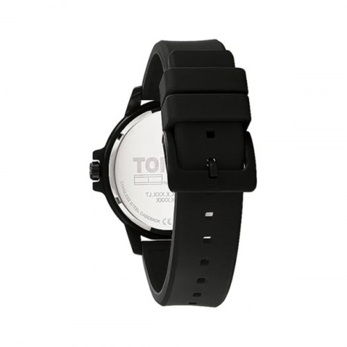 Herreur Tommy Hilfiger 1792033 - sort, Ø 45 mm, silikonerem