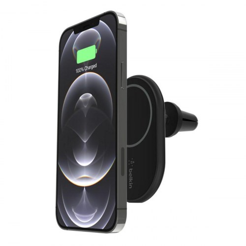 Belkin trådløs biloplader med mobilholder WIC004BTBK, 10 W - Sort