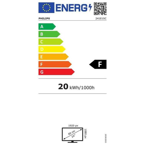 Skærm Philips 241E1SC/00 23,6" LED VA LCD Flicker free 50-60 Hz