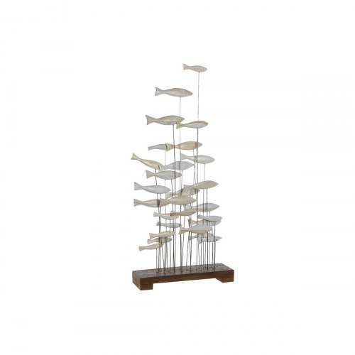 Dekorativ figur - Hvid/Brun, Spiraler, 45 × 15 × 100 cm