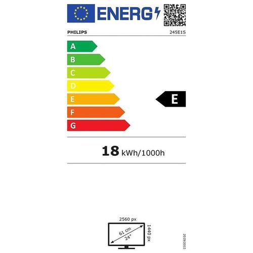 Skærm Philips 245E1S/00 23,8" IPS LCD Flicker free 75 Hz 50-60 Hz
