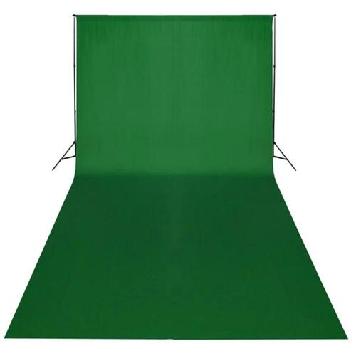 Fotobaggrund i bomuld grøn 600 x 300 cm chroma key