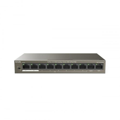 Tenda TEF1110P-8-63W netværksswitch (10 porte, PoE)