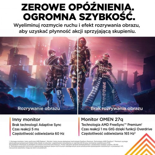 HP Omen 27" gaming-skærm - IPS, QHD, 165 Hz, 1 ms, HDR