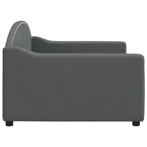 Daybed 90x190 cm i stof - mørkegrå sovesofa