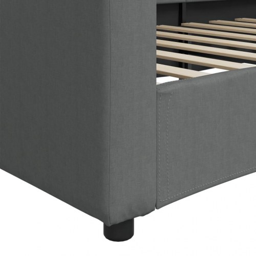 Daybed 90x190 cm i stof - mørkegrå sovesofa
