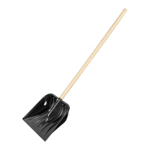 Sneskovl - plastik, 121 × 40 × 32 cm (brun/sort)