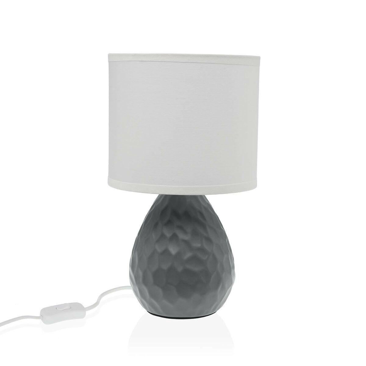 Bordlampe Versa Grå Hvid Keramik 40 W 15 5 X 27 5 Cm