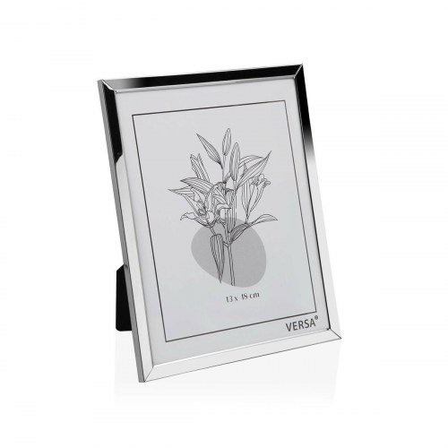 Versa fotoramme - sølvfarvet metal, minimalistisk, 13 × 18 cm