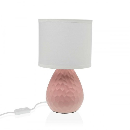 Versa bordlampe - pink/hvid keramik, E14, 40 W, 15,5 × 27,5 cm