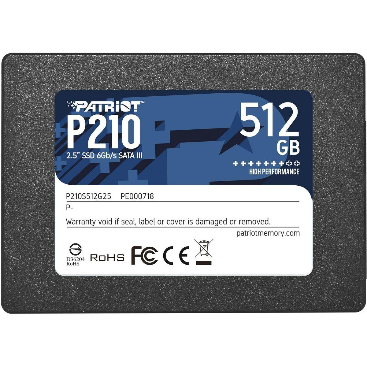 Patriot Memory P210 2,5" SSD - 512 GB, SATA III