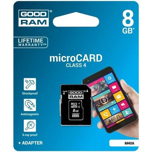 GoodRam microSDHC M40A 8 GB med SD-adapter