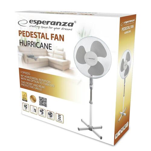 Fritstående ventilator Esperanza EHF001WE Hvid Grå 50 W