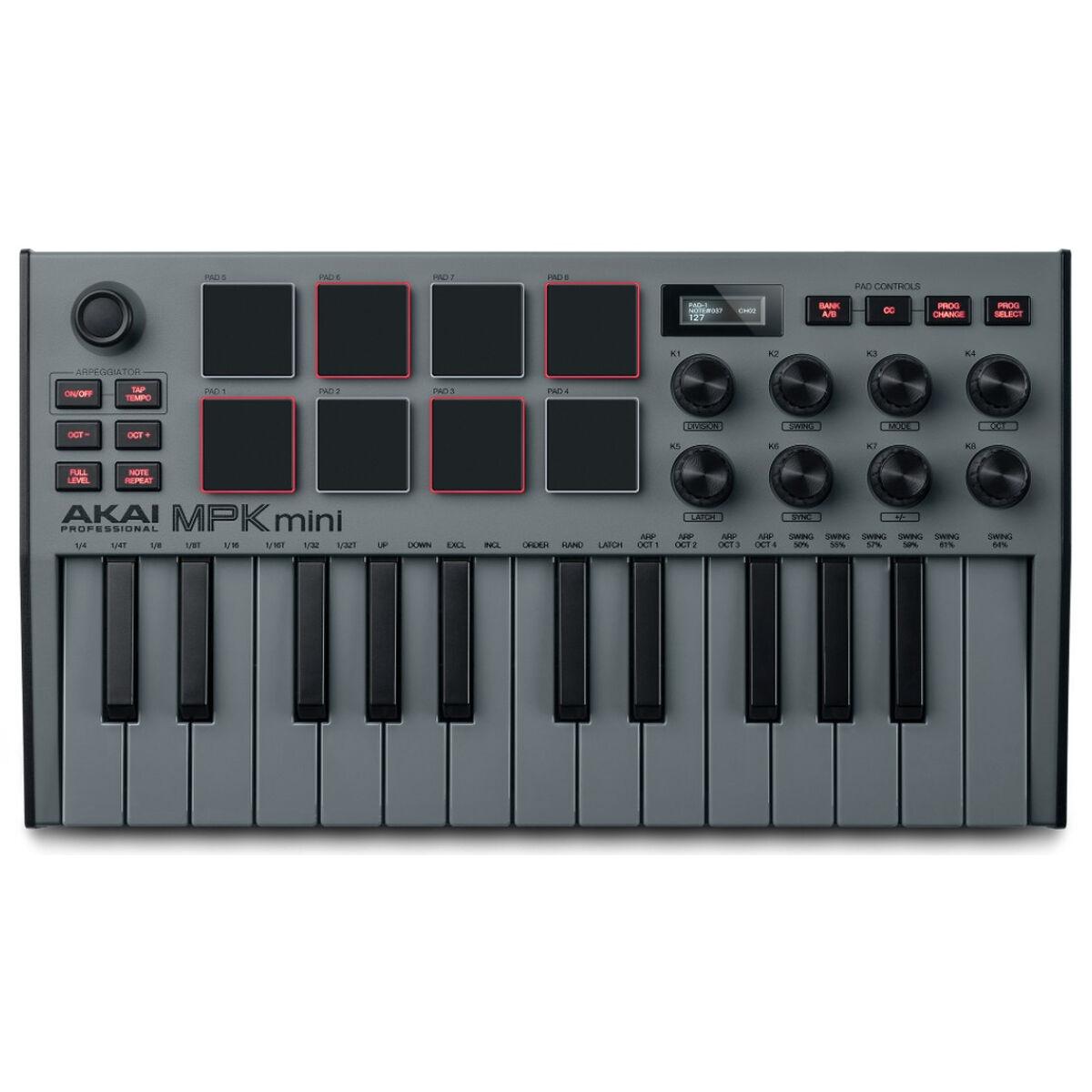 Controller Akai Mpk Mini Mk3 Grey Midi