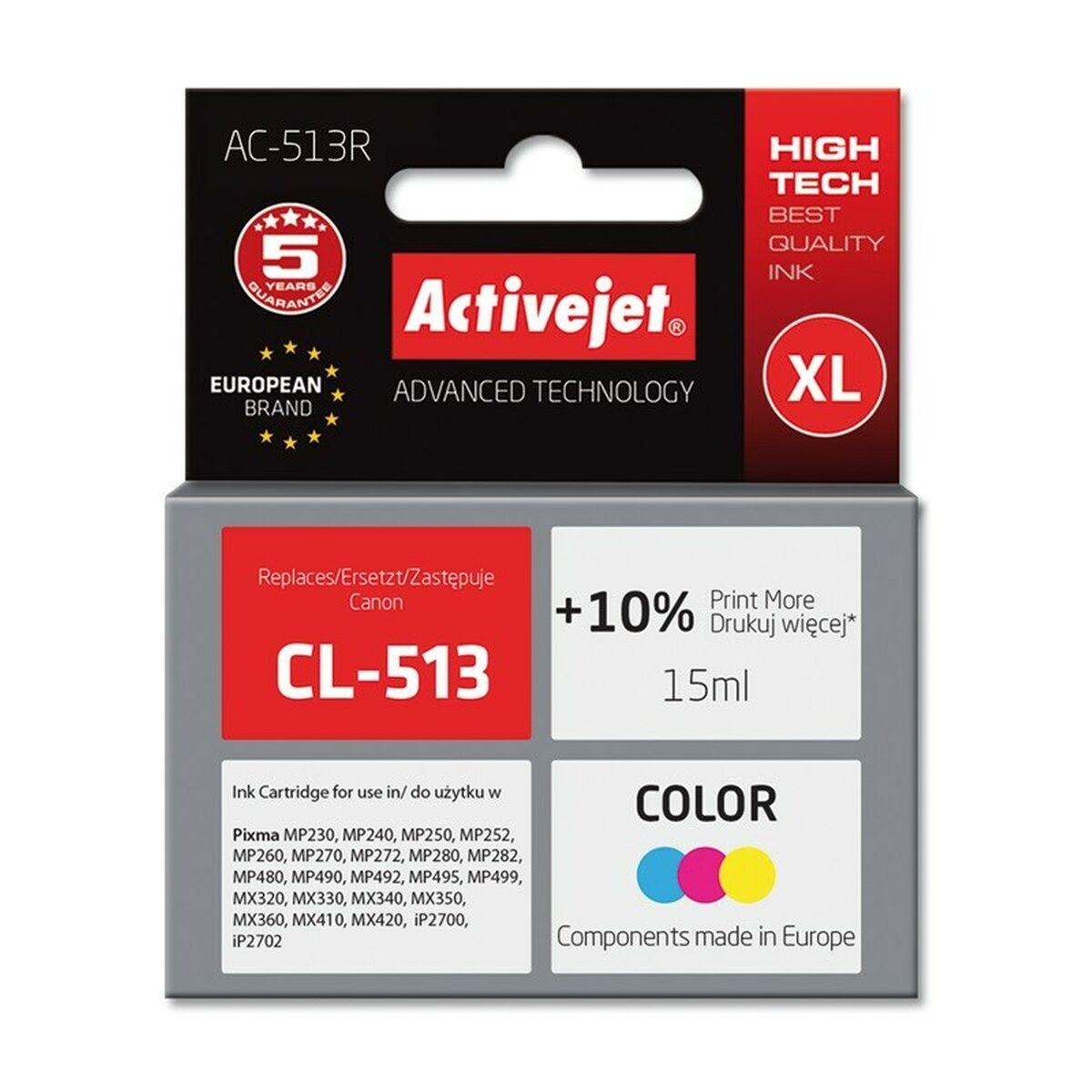 Activejet AC-513R blækpatron - cyan/magenta/gul (15 ml)