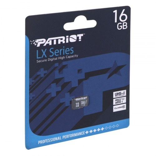 Patriot Memory microSDHC-kort 16 GB UHS-I U1 Class 10 - Sort