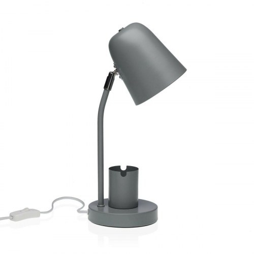 Versa skrivebordslampe i grå metal - 18 × 40 × 14 cm (E14)