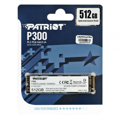Patriot Memory P300 512 GB M.2 NVMe SSD (PCIe Gen3 x4)