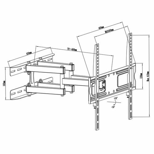 MacLean MC-760 vægbeslag til TV, 26-55", 30 kg