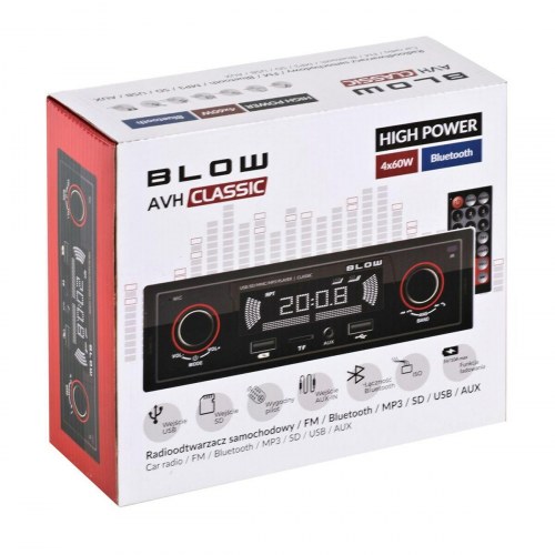 Blow Radio AVH CLASSIC - bilstereo med FM, Bluetooth og USB (sort)