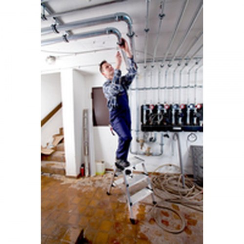 Krause foldestige 126030 - sølvfarvet aluminium, 3 trin, 65 cm