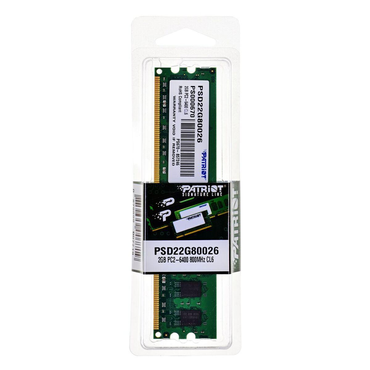 Patriot Memory RAM PC2-6400 DDR2 2 GB CL6 (240-pin DIMM)