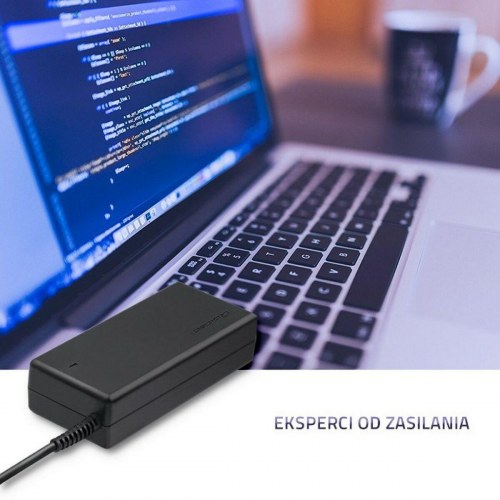 Qoltec laptop-oplader 90 W - sort (EU-stik)