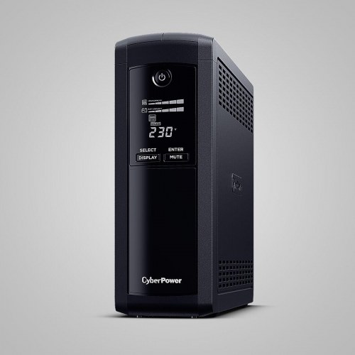 Cyberpower VP1200ELCD-FR interaktiv UPS 720 W - LCD, 5x AC, EU-stik