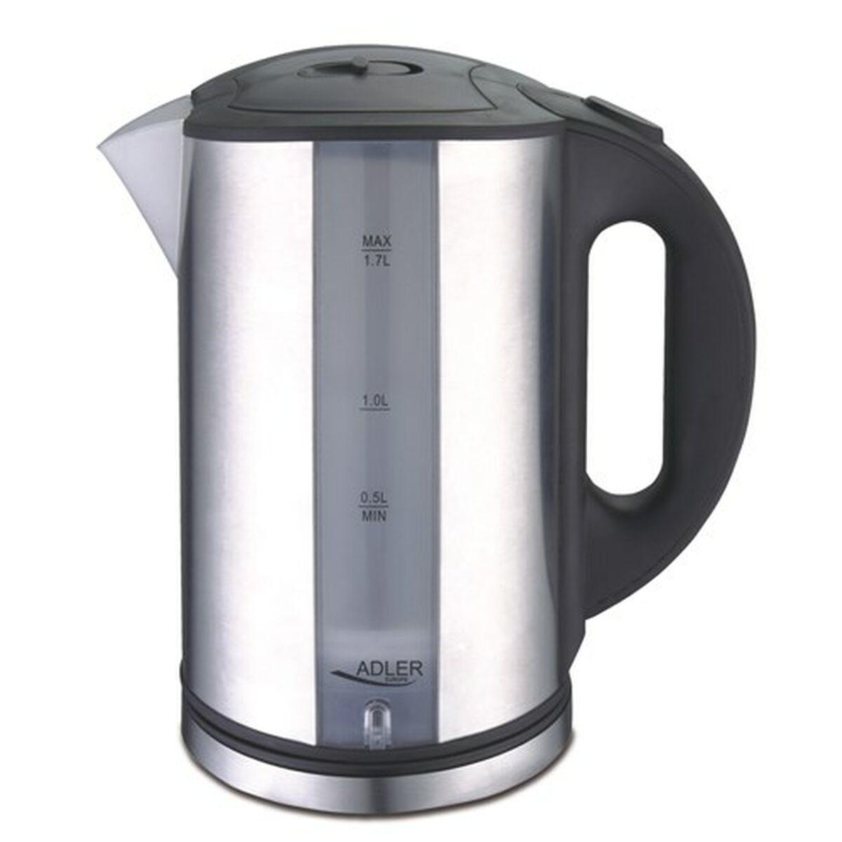 Kedel Adler AD 1216 Sort Sølvfarvet Rustfrit stål Plastik 2000 W 2200 W 1,7 L