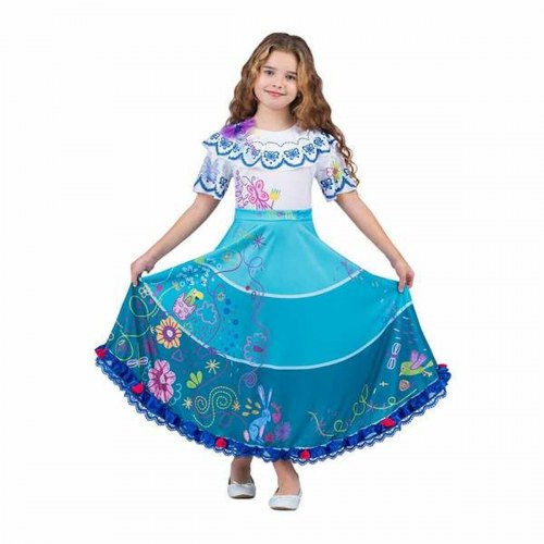 Colombia kjole - børnekostume 10-12 år