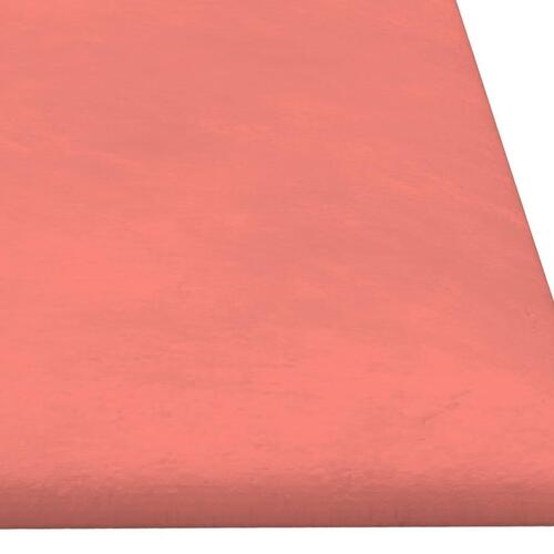 Vægpaneler 12 stk. 90x30 cm 3,24 m² fløjl lyserød