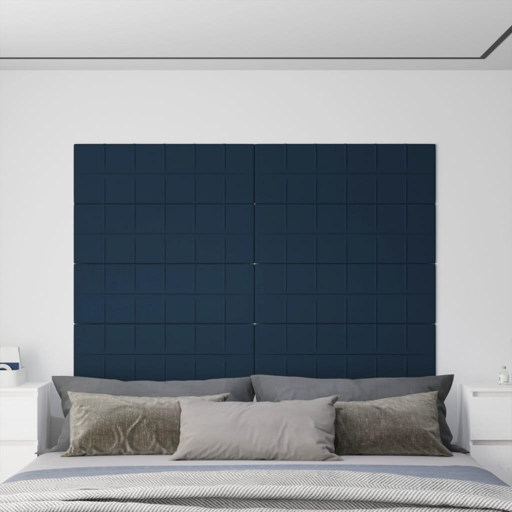 Vægpaneler 12 stk. 90x30 cm 3,24 m² fløjl blå