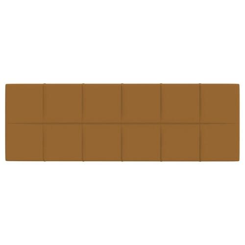 Vægpaneler 12 stk. 90x30 cm 3,24 m² fløjl brun