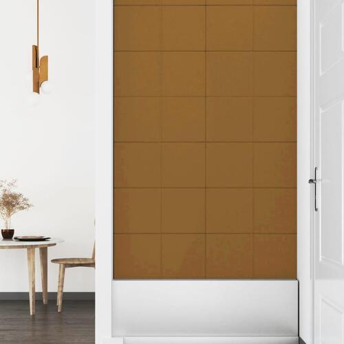Vægpaneler 12 stk. 60x30 cm 2,16 m² fløjl brun