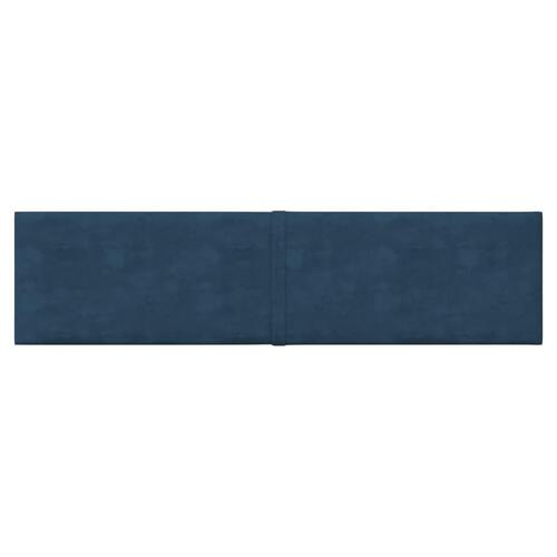 Vægpaneler 12 stk. 60x15 cm 1,08 m² fløjl blå